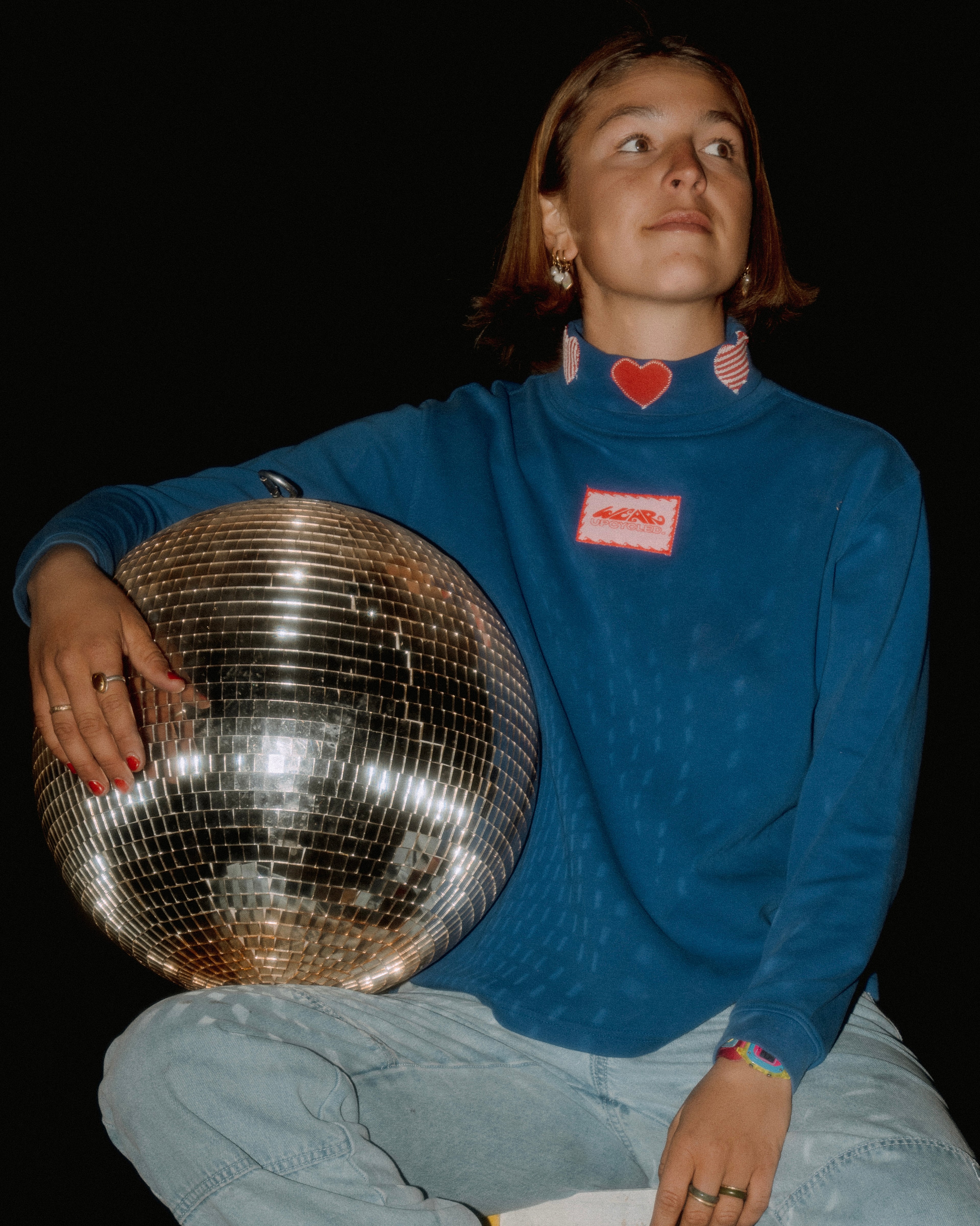 Heart Mock Neck Longsleeve