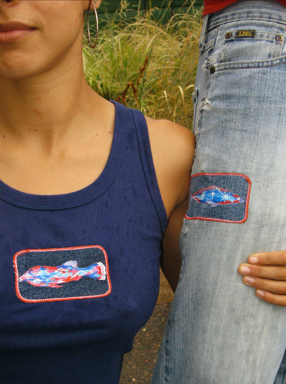 Reclaimed Denim Fish Patch Bundle (Set of 6)