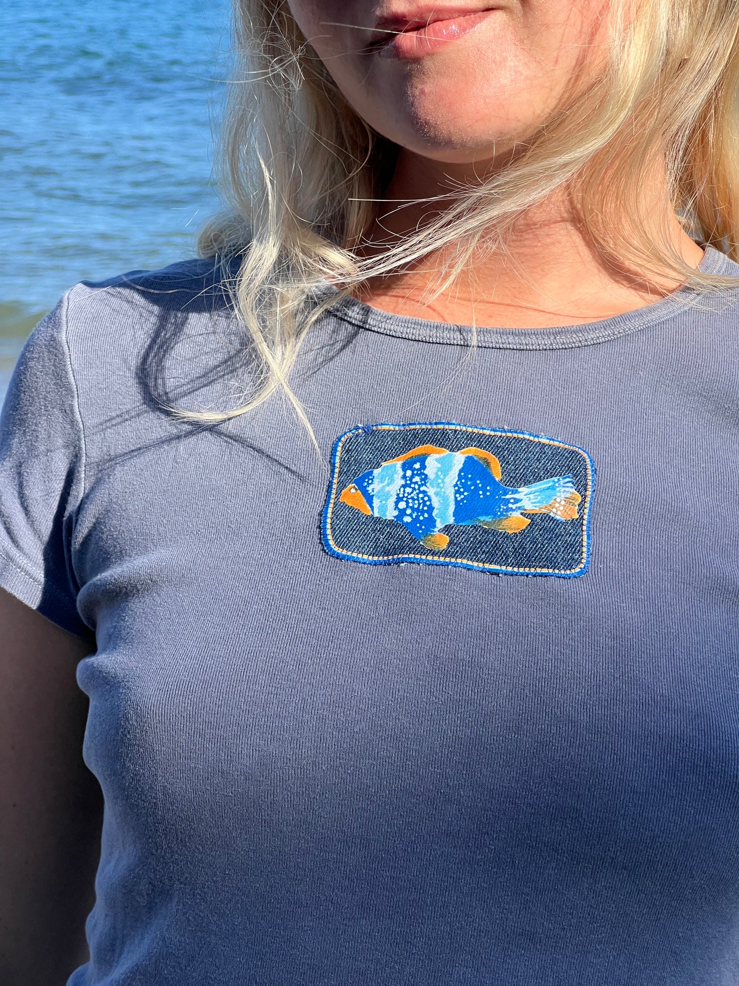 Reclaimed Denim Fish Patch Bundle (Set of 6)