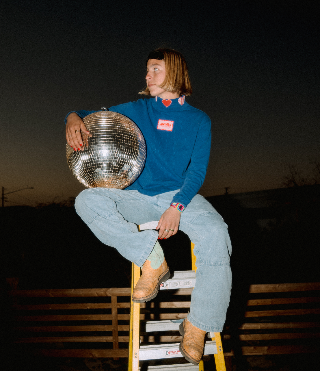 Heart Mock Neck Longsleeve