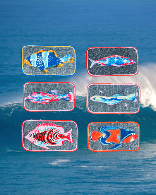 Reclaimed Denim Fish Patch Bundle (Set of 6)